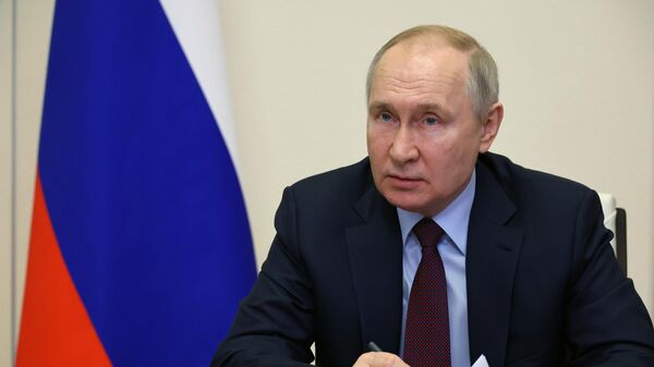 Russian President Vladimir Putin chairs a meeting with members of the government - Sputnik International