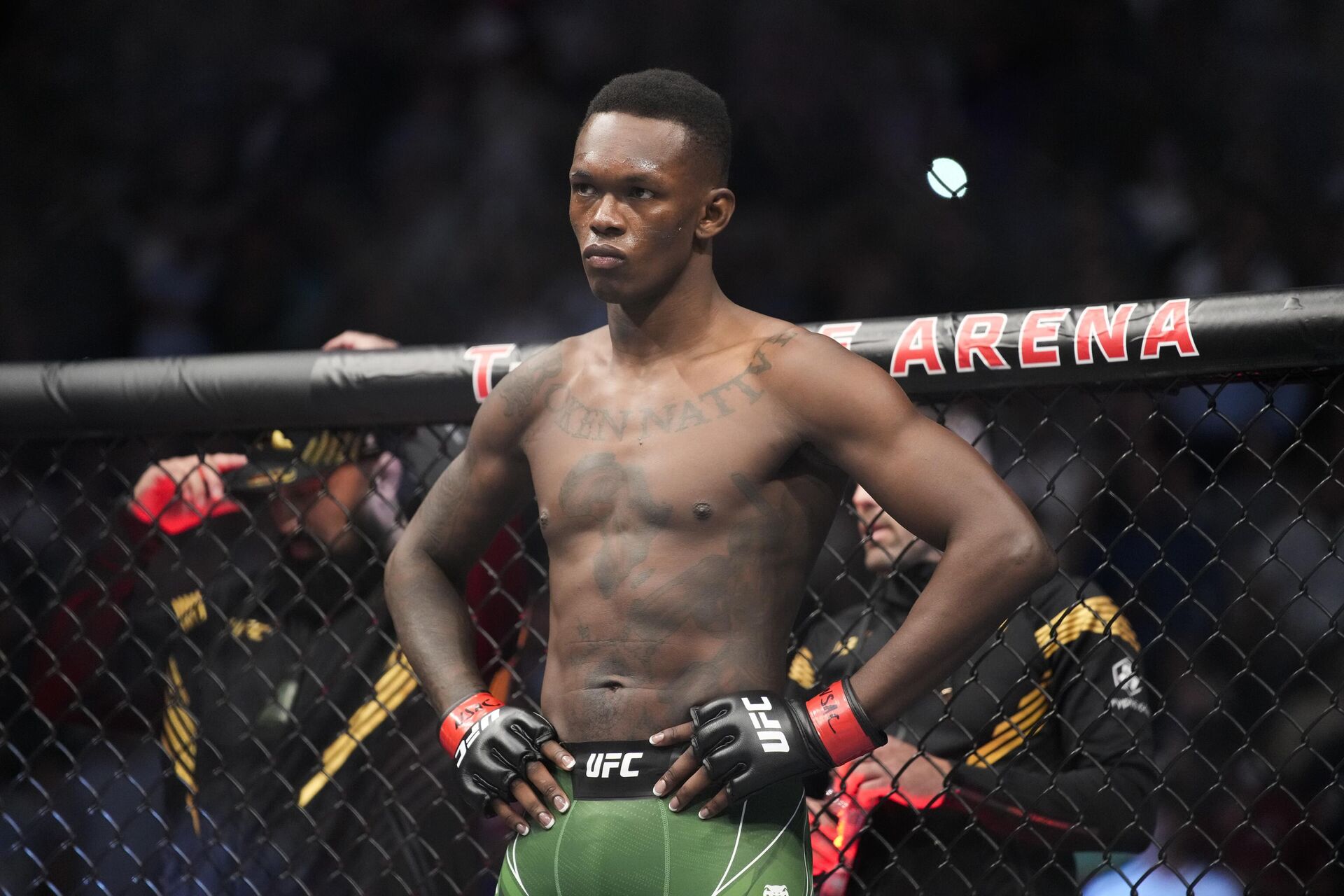 Israel Adesanya prepares to fight Jared Cannonier in a middleweight title bout during the UFC 276 mixed martial arts event Saturday, July 2, 2022, in Las Vegas. - Sputnik International, 1920, 17.01.2023