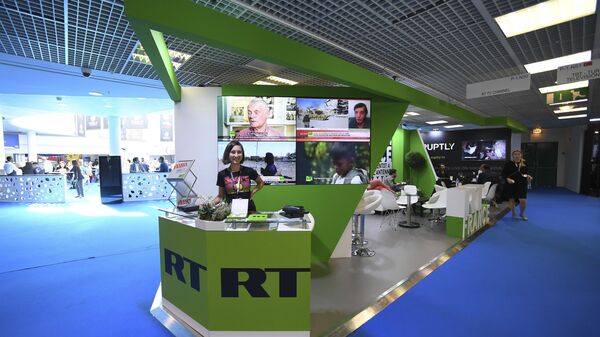 RT stand at an expo in Cannes, France. File photo. - Sputnik International