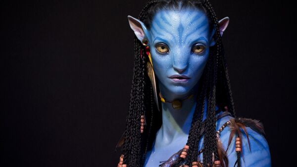 A bust in 3D  by Legacy Effect of a character from the film  Avatar is displayed in the  3 D Print Show exhibition  in Paris on November 15, 2013.   - Sputnik International