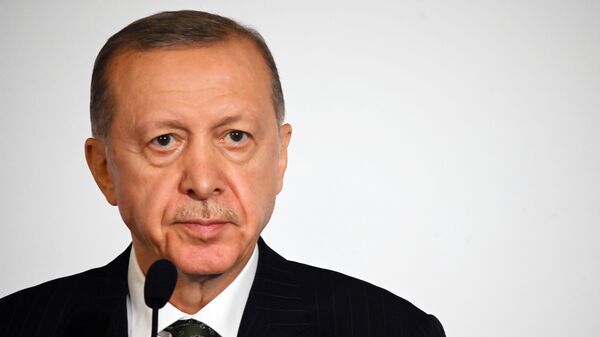 Turkey's President Recep Tayyip Erdogan delivers a speech - Sputnik International