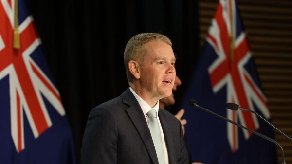 New Zealand's Prime Minister Chris Hipkins speaks to the media during his first official post cabinet press conference at Parliament in Wellington on January 25, 2023.  - Sputnik International