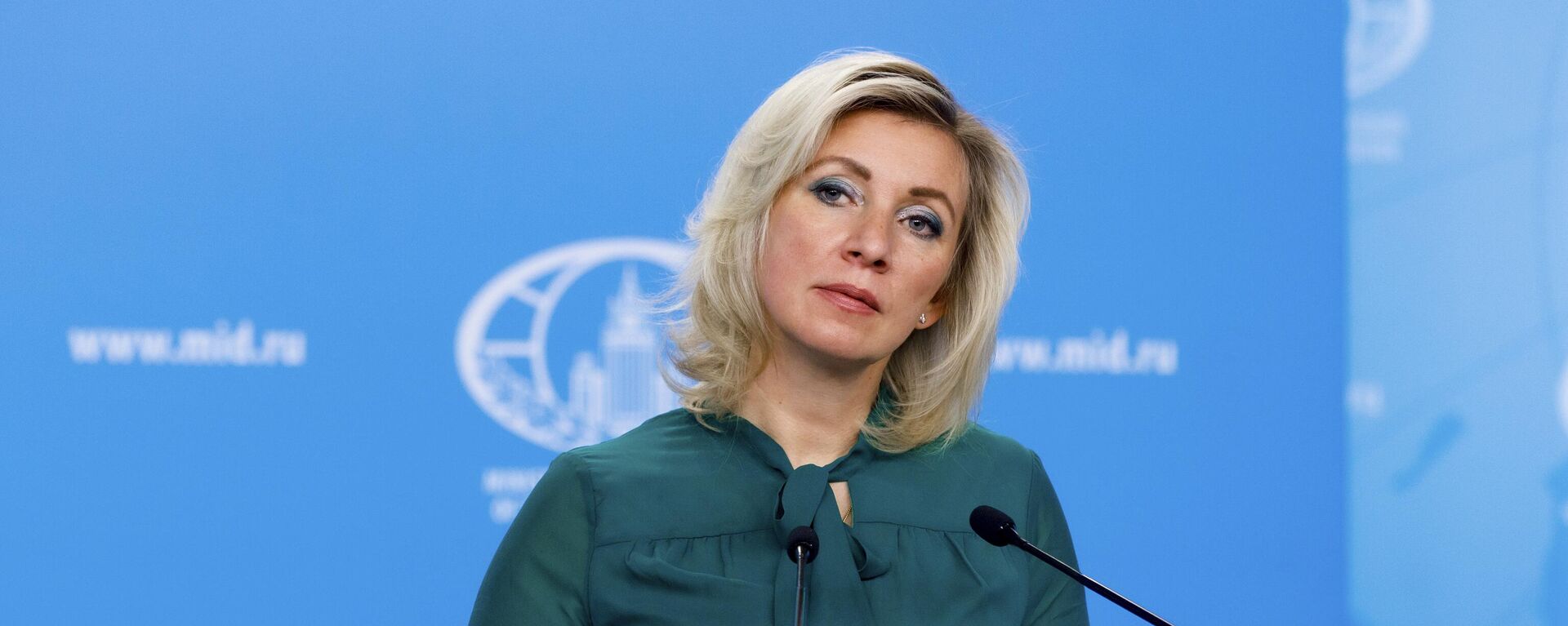 In this photo released by the Russian Foreign Ministry Press Service, Russian Foreign Ministry's spokeswoman Maria Zakharova speaks to the media in Moscow, Russia, Wednesday, Nov. 2, 2022.  - Sputnik International, 1920, 25.01.2023