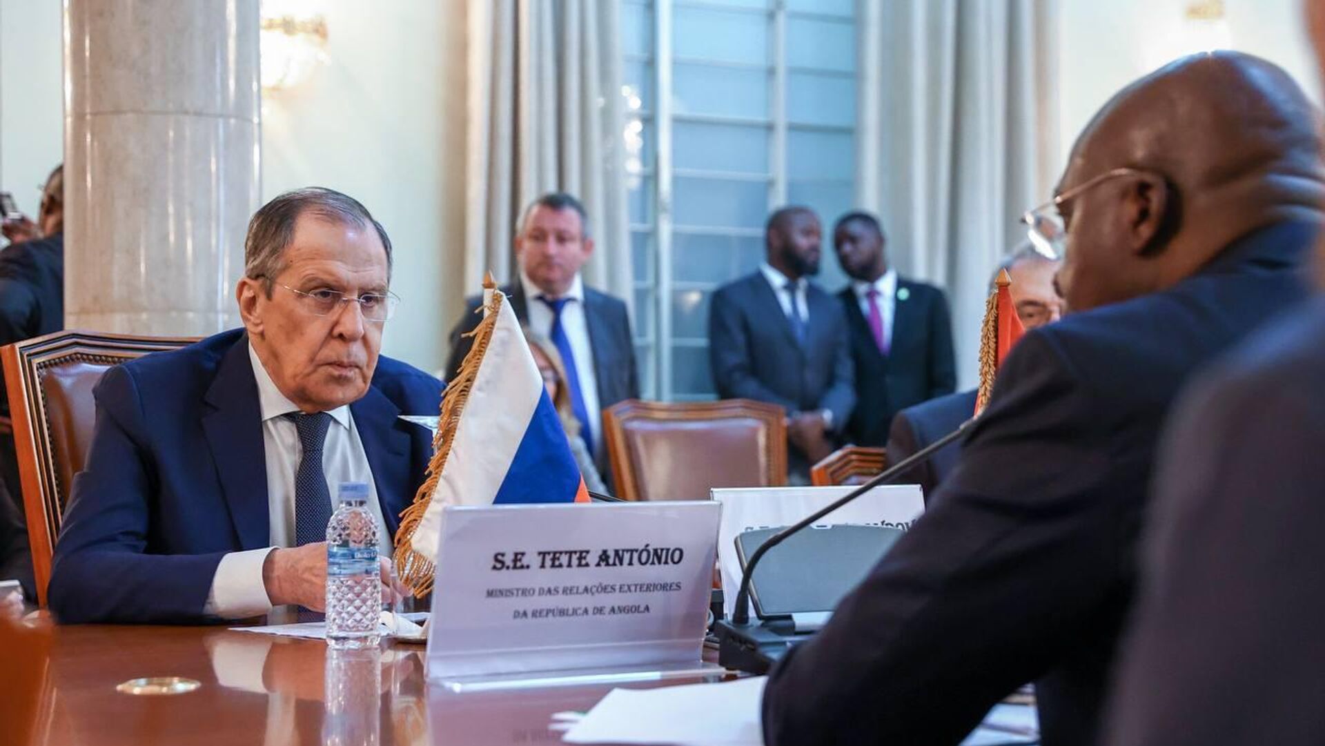 Russian Foreign Minister Sergey Lavrov holds talks with Minister of External Relations of Angola Téte António. Luanda, January 25, 2023. - Sputnik International, 1920, 25.01.2023