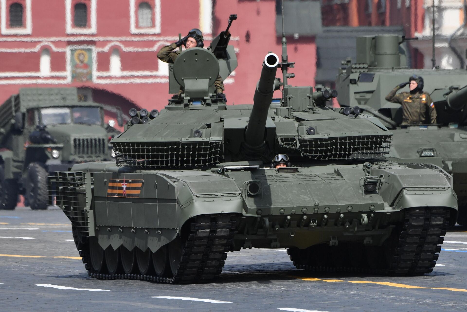 T-90M Proryv tank at a repetition of the 77th Victory Day Parade in Moscow, May 2022. - Sputnik International, 1920, 19.09.2023