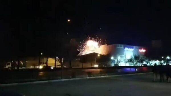 Footage of attack on Iranian military ammunition production facility in Isfahan, central Iran. Screenshot. - Sputnik International