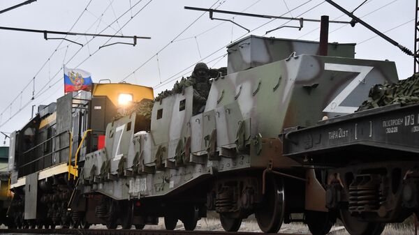 An armored train of Russian Railway Troops. File photo - Sputnik International