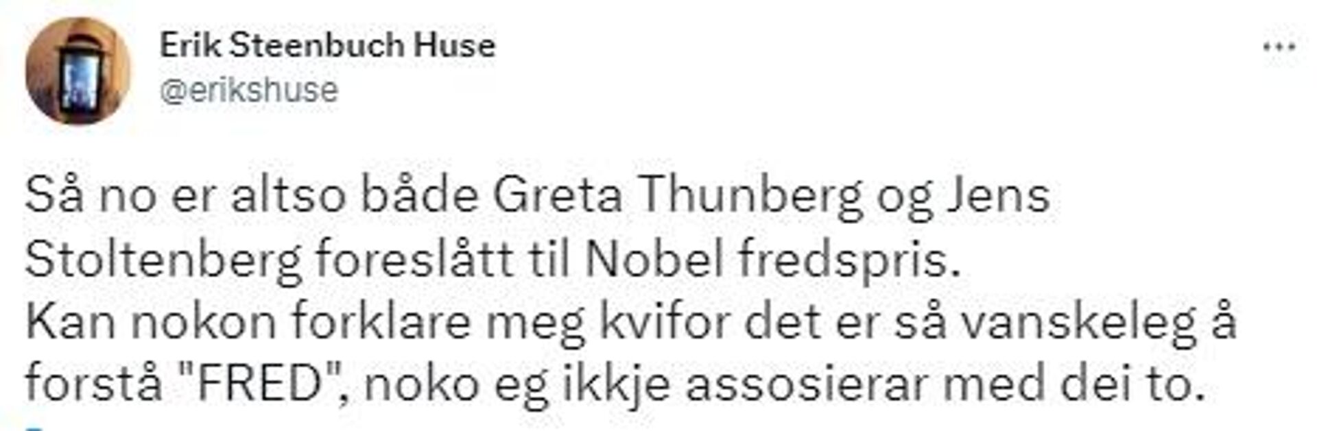 Screetgrab of tweets commenting on Jens Stoltenberg nomination for Nobel Peace Prize - Sputnik International, 1920, 02.02.2023