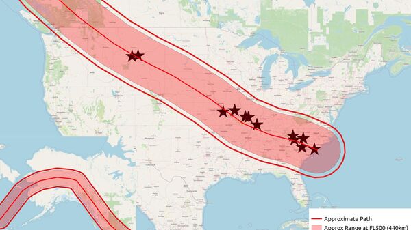 Chinese 'spy balloon' flight path map. - Sputnik International