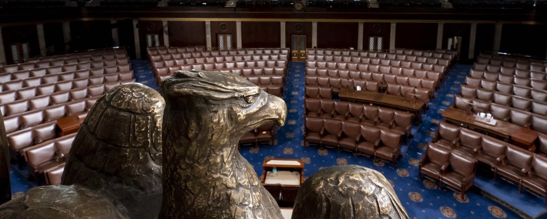 The chamber of the House of Representatives is seen at the Capitol in Washington, Feb. 28, 2022.  - Sputnik International, 1920, 30.11.2023