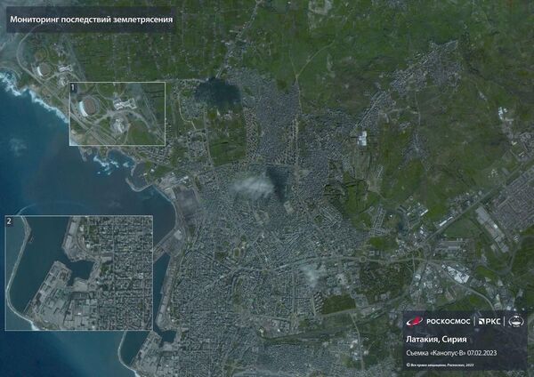 Image of Latakia, Syria by the Russian Kanopus-B satellite. - Sputnik International