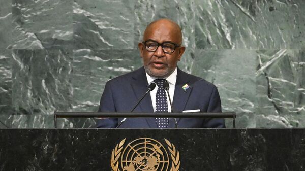 Comoros President Azali Assoumani addresses the 77th session of the United Nations General Assembly at the UN headquarters in New York City on September 22, 2022. - Sputnik International