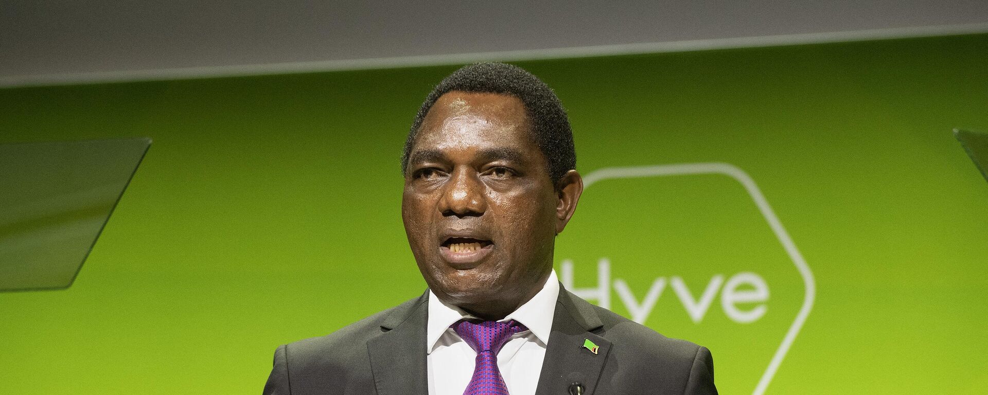 The President of Zambia Hakainde Hichilema speaks at the Mining Indaba in Cape Town on May 9, 2022. - Sputnik International, 1920, 17.02.2023
