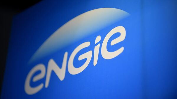 Photo shows the logo of French gas and power group Engie at the Actionaria fair in Paris. - Sputnik International