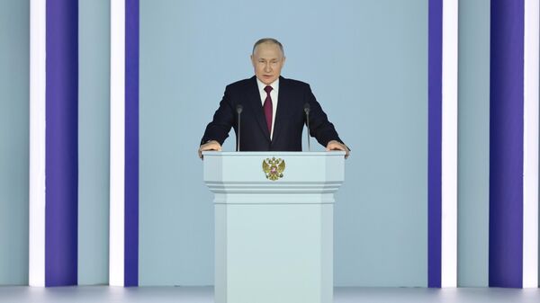 Putin addresses Federal Assembly, February 21, 2023 - Sputnik International