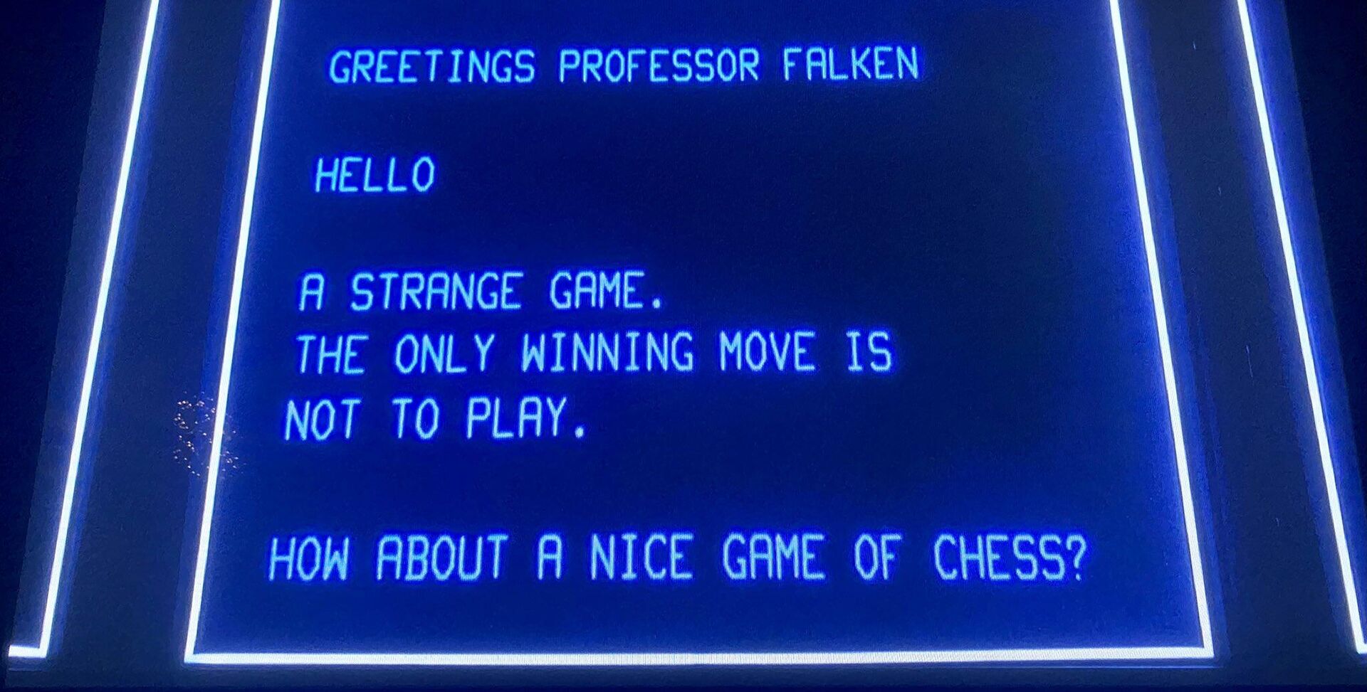 Scene from 1983 movie Wargames, where the WOPR supercomputer comes to the realization that a global nuclear war would lead to the end of humanity. - Sputnik International, 1920, 23.02.2023
