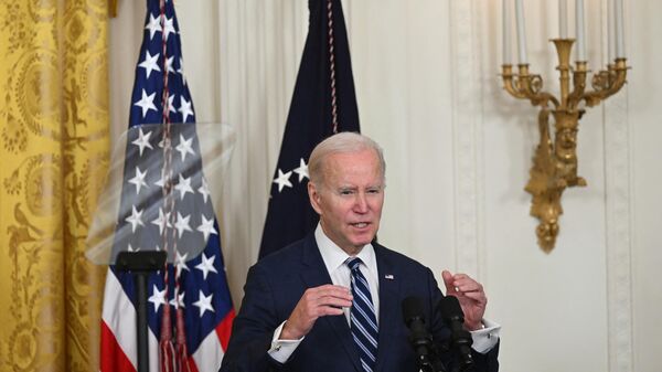 US President Joe Biden speaks during a reception celebrating Black History Month, in the East Room of the White House in Washington, DC, on February 27, 2023. - Sputnik International