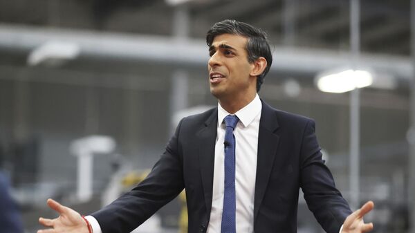 British Prime Minister Rishi Sunak holds a Q&A session with local business leaders during a visit to Coca-Cola HBC in Lisburn, Northern Ireland - Sputnik International