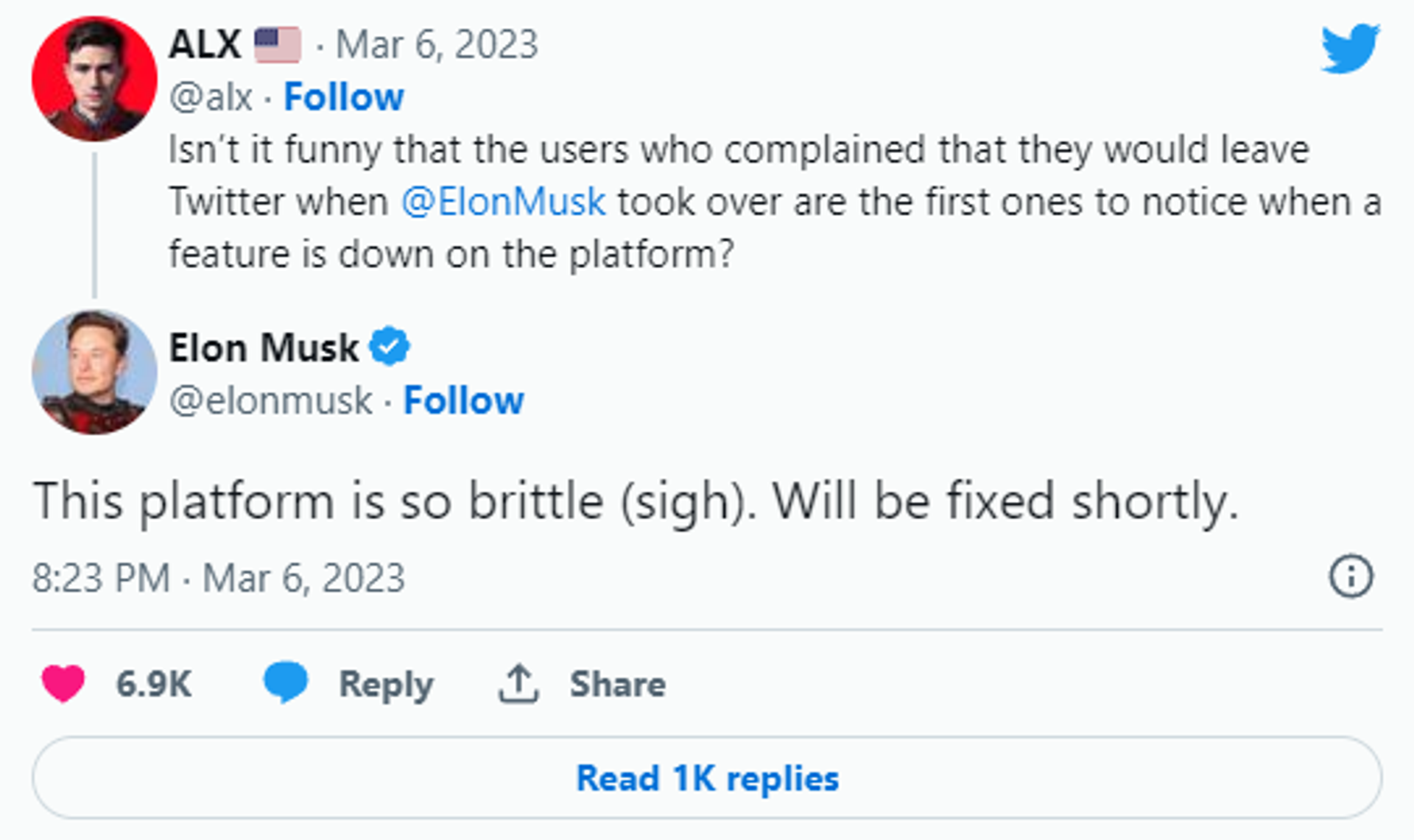 Elon Musk's comment about recent TweetDeck's outage - Sputnik International, 1920, 06.03.2023