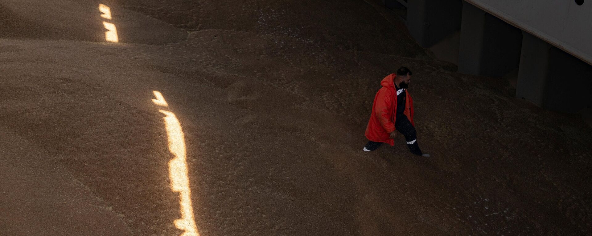 A crew member prepares a grain analysis for a control made by members of the Joint Coordination Center (JCC) onboard the Barbados-flagged ship Nord Vind coming from Ukraine loaded with grain and anchored in Istanbul, on October 11, 2022 - Sputnik International, 1920, 07.03.2023