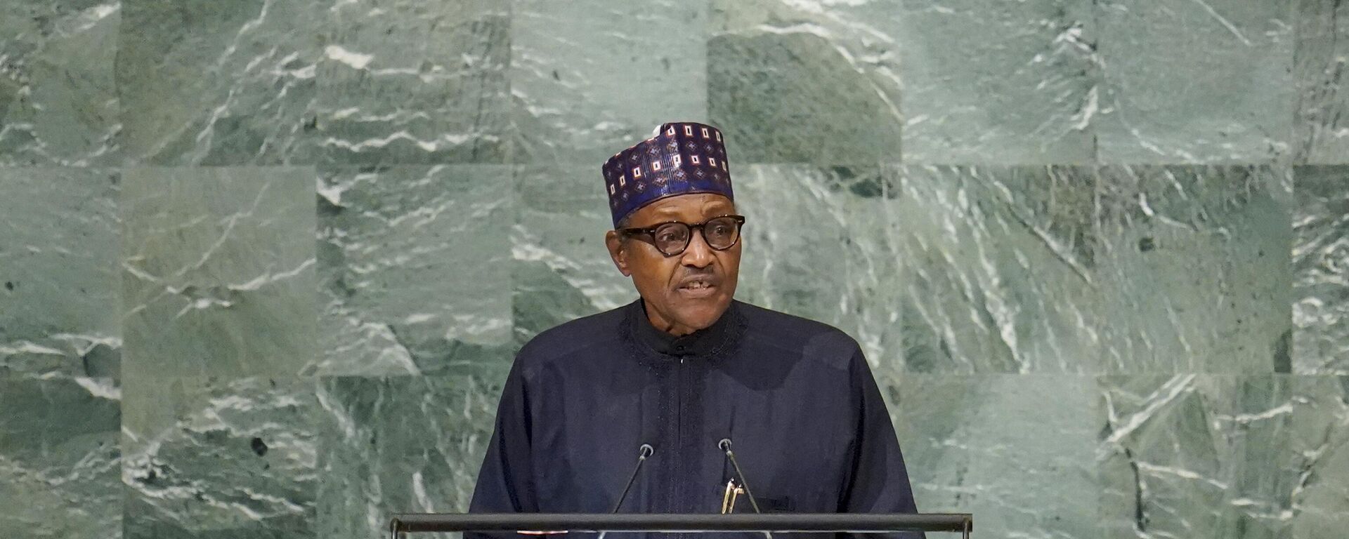 President of Nigeria Muhammadu Buhari addresses the 77th session of the United Nations General Assembly, Wednesday, Sept. 21, 2022 at U.N. headquarters - Sputnik International, 1920, 07.03.2023