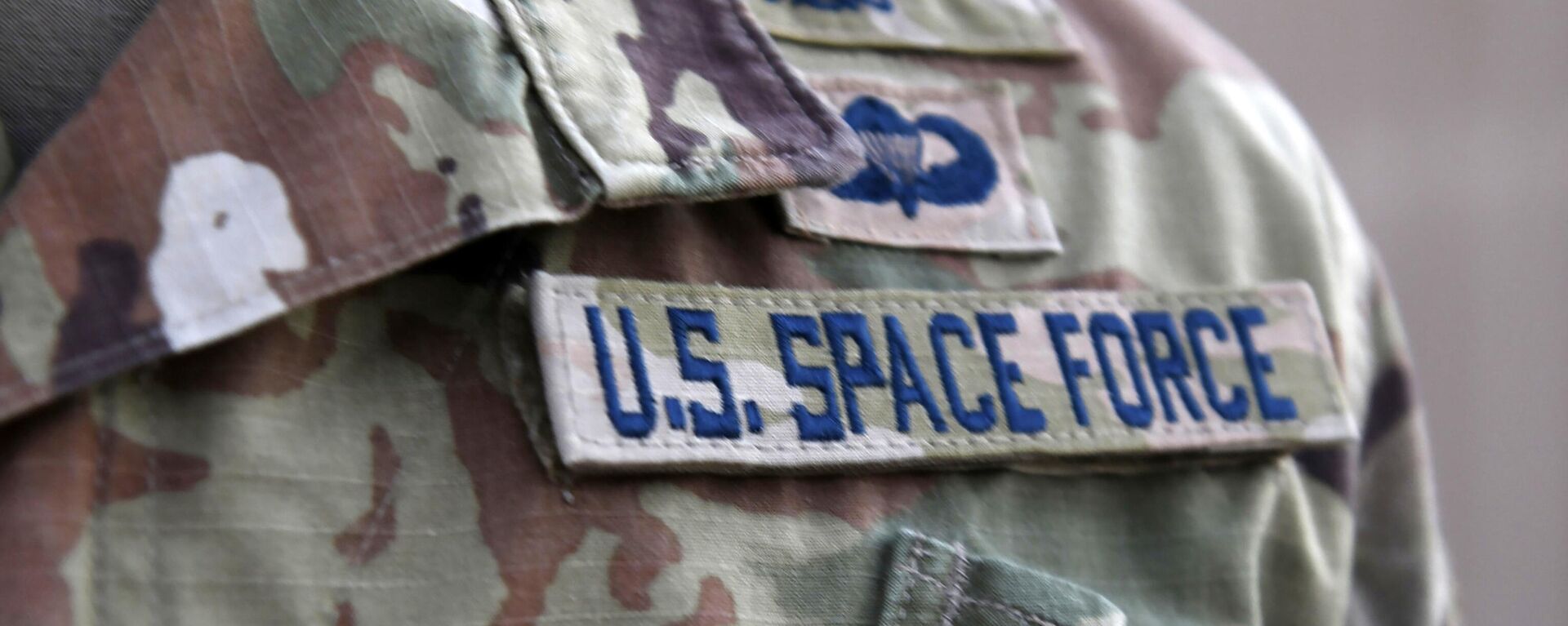 In this photo released by the US Air Force, Capt. Ryan Vickers stands for a photo to display his new service tapes after taking his oath of office to transfer from the US Air Force to the US Space Force at Al-Udeid Air Base, Qatar, Tuesday, Sept. 1, 2020. - Sputnik International, 1920, 12.12.2023