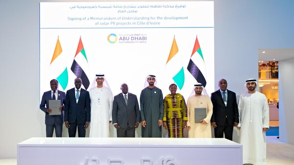 Masdar has signed an agreement with the Ministry of Mining, Petroleum and Energy for the Republic of Côte d'Ivoire to explore the development of a solar power plant with a capacity of up to 70 megawatts (MW) to support the nation’s clean energy goals. - Sputnik International