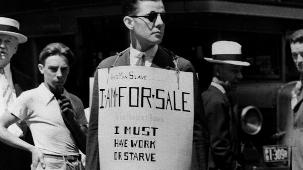 One of the unemployed during the Great Depression, August 1931, USA - Sputnik International