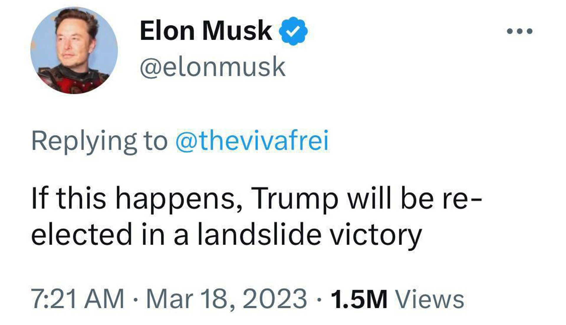 Screengrab of tweet by Elon Musk. - Sputnik International, 1920, 18.03.2023