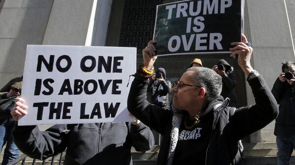 Protests against Donald Trump in New York. - Sputnik International