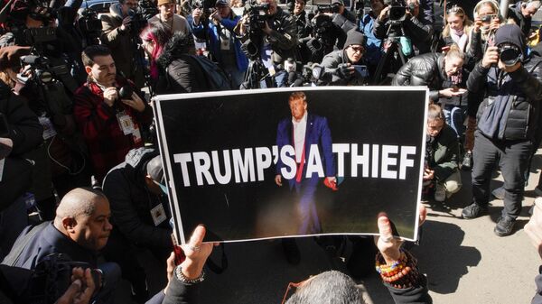 Протесты против Дональда Трампа в Нью-Йорке  - Sputnik International