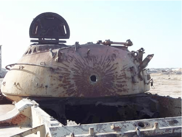 A tank destroyed by a depleted uranium shell during course of Second Gulf War. Even if some of the crewmembers survived the explosion, chances are they died later of cancer.  - Sputnik International