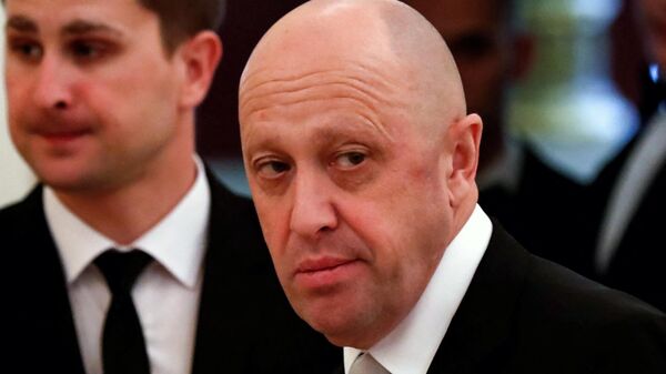 This picture taken on July 4, 2017 shows Russian businessman Yevgeny Prigozhin prior to a meeting with business leaders held by Russian and Chinese presidents at the Kremlin in Moscow - Sputnik International