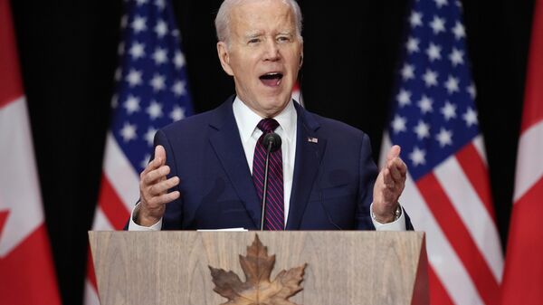 US President Joe Biden speaks during a visit to Canada on March 24, 2023. - Sputnik International