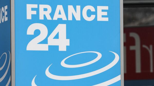 In this file photo taken on April 9, 2019 shows the logo of the live news channel France 24 at Issy-les-Moulineaux, near Paris. - Sputnik International