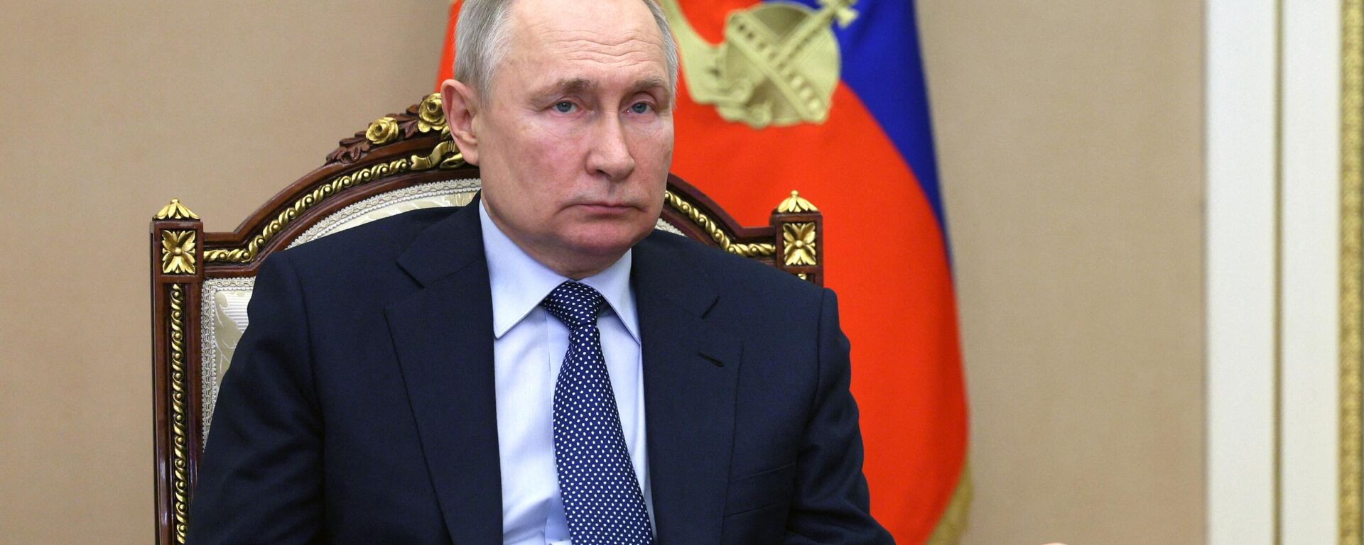 Russian President Vladimir Putin chairs a Security Council meeting via a video link at the Kremlin in Moscow on March 31, 2023 - Sputnik International, 1920, 01.04.2023