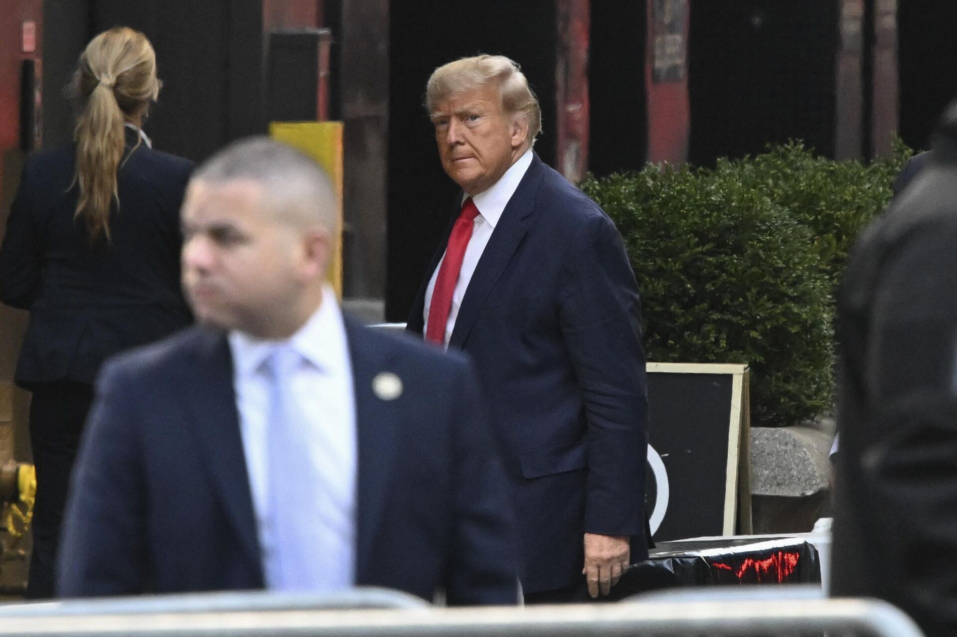 Former US President Donald Trump arrives at Trump Tower in New York on April 3, 2023. - Sputnik International, 1920, 04.04.2023