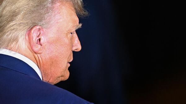 Former US president Donald Trump at his Mar-a-Lago estate in Palm Beach, Florida, on April 4, 2023.  - Sputnik International