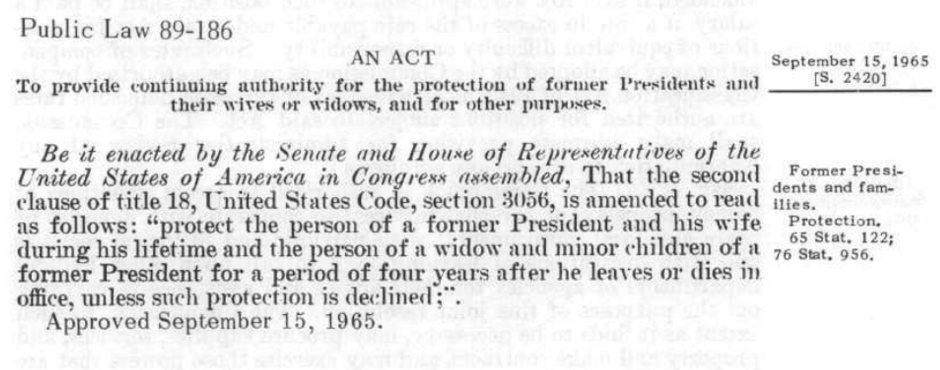 1965 law on Secret Service protection for former presidents and their spouses. - Sputnik International, 1920, 05.04.2023