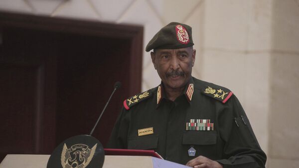 Sudan's Army chief Gen. Abdel-Fattah Burhan speaks following the signature of an initial deal aimed at ending a deep crisis caused by last year's military coup, in Khartoum, Sudan, Dec. 5, 2022 - Sputnik International