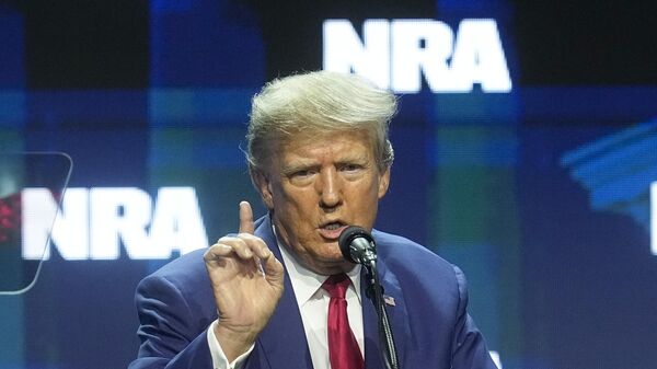 Former President Donald Trump speaks during the National Rifle Association Convention, Friday, April 14, 2023, in Indianapolis. - Sputnik International