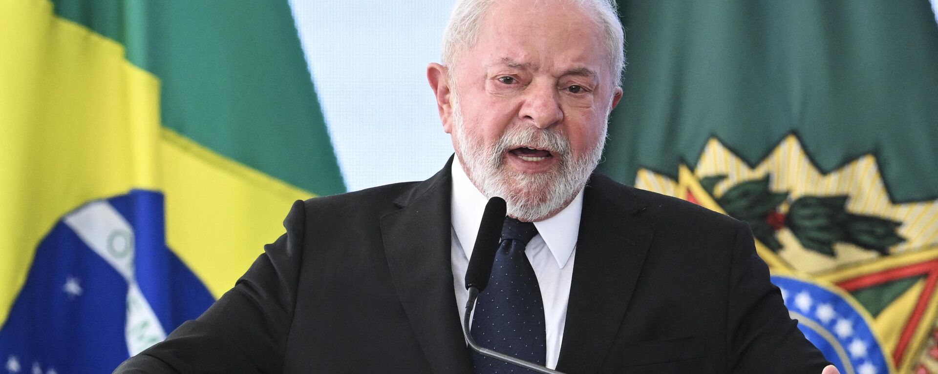 Brazilian President Luiz Inacio Lula da Silva delivers a speech during the launching ceremony of the National Public Security Program (PRONASCI) at the Planalto Palace in Brasilia on March 15, 2023 - Sputnik International, 1920, 07.05.2023