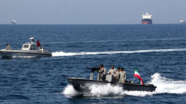 Iranian gunboats take part in maneuvers. File photo. - Sputnik International