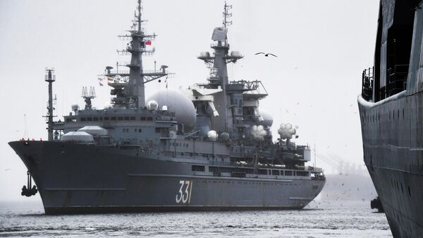 Russian Navy command ship Marshal Krylov - Sputnik International