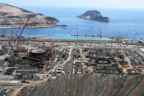Construction of the Akkuyu nuclear power plant in Gulnar, Turkiye. - Sputnik International