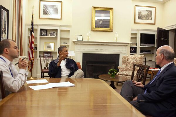 President Obama, Speechwriter Ben Rhodes and White House chief of Staff Bill Daley Outline Obama's Speech - Sputnik International
