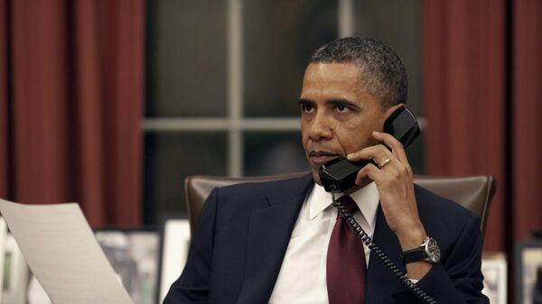 Obama On the Phone in the Aftermath of the Osama Bin Laden Operation - Sputnik International