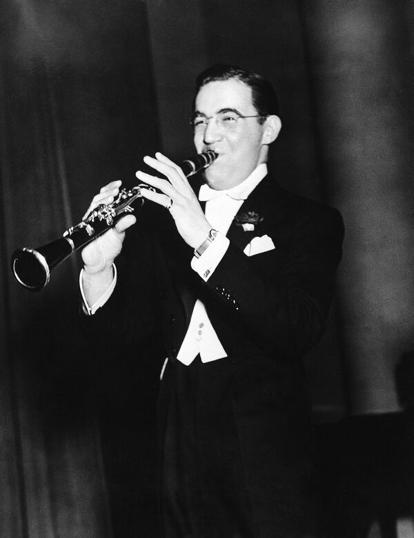 Benny Goodman, American jazz and swing musician, 1937.Goodman, widely known as the &quot;King of Swing&quot;, was a clarinetist and bandleader. In 1930 -1940s he led one of the most popular American swing bands. His concert at Carnegie Hall in NYC in 1938 was described by critics as &quot;jazz&#x27;s coming out party to the world of respectable music.&quot; - Sputnik International