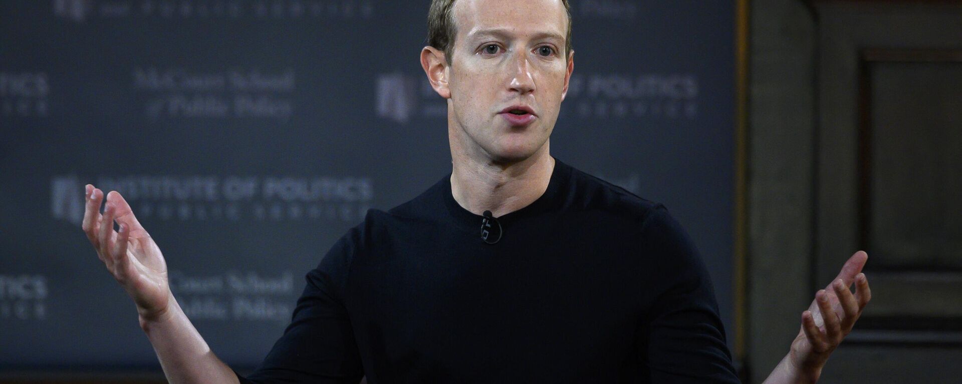 Facebook founder Mark Zuckerberg speaks at Georgetown University in a 'Conversation on Free Expression in Washington, DC on October 17, 2019 - Sputnik International, 1920, 01.05.2023