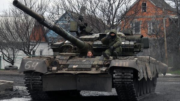 Russia's T-72 tank in Ukraine. File photo - Sputnik International